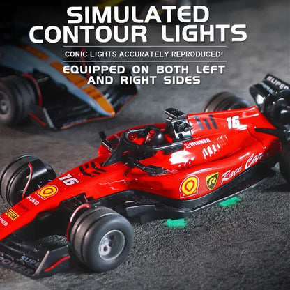 1:64 Rc Car Mini Racing Car 2.4G Alloy High Speed Remote Control Car with Light Adjustable Speed RC Cars Toy for Children Gifts