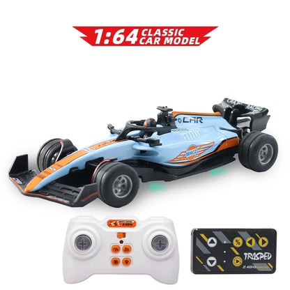 1:64 Rc Car Mini Racing Car 2.4G Alloy High Speed Remote Control Car with Light Adjustable Speed RC Cars Toy for Children Gifts