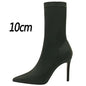 BIGTREE Shoes Women Boots Fashion Ankle Boots Pointed Toe Stretch Boots Autumn Stiletto Socks Boots High Heels Ladies Shoes 2026