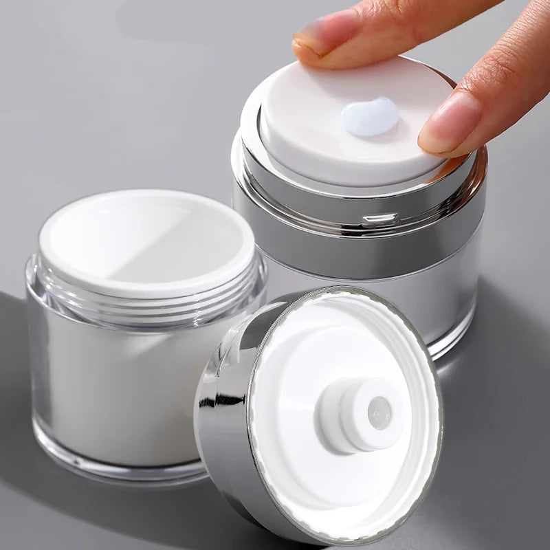15/30/50ml Cosmetics Empty Airless Pump Jar Refillable Acrylic Cream Vacuum Bottle Portable Size Container of Makeup for Lotion