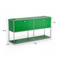 Modern Modular Metal Storage Cabinet Freestanding Sideboard Display Organizer For Living Room Bedroom Entryway Home Furniture
