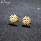Unique Christmas Earring Stainless Steel YES NO Cactus Footprint Music Stud Earrings for Women Tiny Star Boots Jewelry Girl Gift