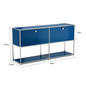 Modern Modular Metal Storage Cabinet Freestanding Sideboard Display Organizer For Living Room Bedroom Entryway Home Furniture