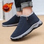 Thickened Fleece Winter Snow Boots Men Women Comfortable Cotton Shoes Anti-Slip Warm Short Boots for Middle-Aged And Elderly