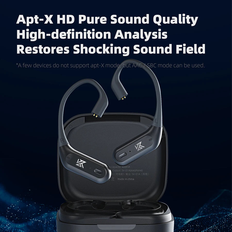 KZ AZ09 PRO Upgrade Wireless Ear Hook Earphone Cable Bluetooth 5.2 With Charging Case For KZ wired Headphone