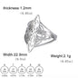 Unift Vintage Witch Knot Rings for Women Men Stainless Steel Finger Ring Witchcraft Protection Amulet Jewelry Wicca Accessories