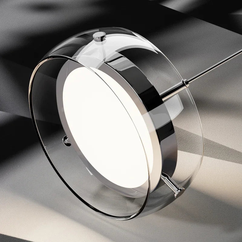 LED Modern Pendant Light, Adjustable Lighting Simple Dining Table Light, Glass Restaurant Light, Home Decoration Indoor Lighting