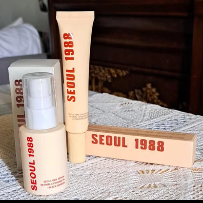 Seoul 1988 Retinol Ginseng Eye & Face Cream Serum Set Firming Moisturizing Anti-aging Diminish Lines Wrinkles Skin Care Essence