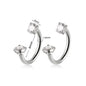 2Pcs Stainless Steel Crystal CZ Tragus Piercing Helix Studs Earrings For Women Girls Hoop Nose Ring Body Piercing Jewelry