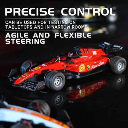 1:64 Rc Car Mini Racing Car 2.4G Alloy High Speed Remote Control Car with Light Adjustable Speed RC Cars Toy for Children Gifts
