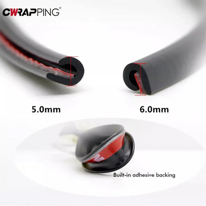 5M Car Door Protection Sealing Strip Edge Scratch Protector PVC Transparent Auto Anti-collision Door Strips for Car Accessories