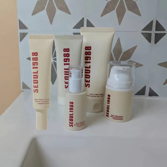 Seoul 1988 Retinol Ginseng Eye & Face Cream Serum Set Firming Moisturizing Anti-aging Diminish Lines Wrinkles Skin Care Essence