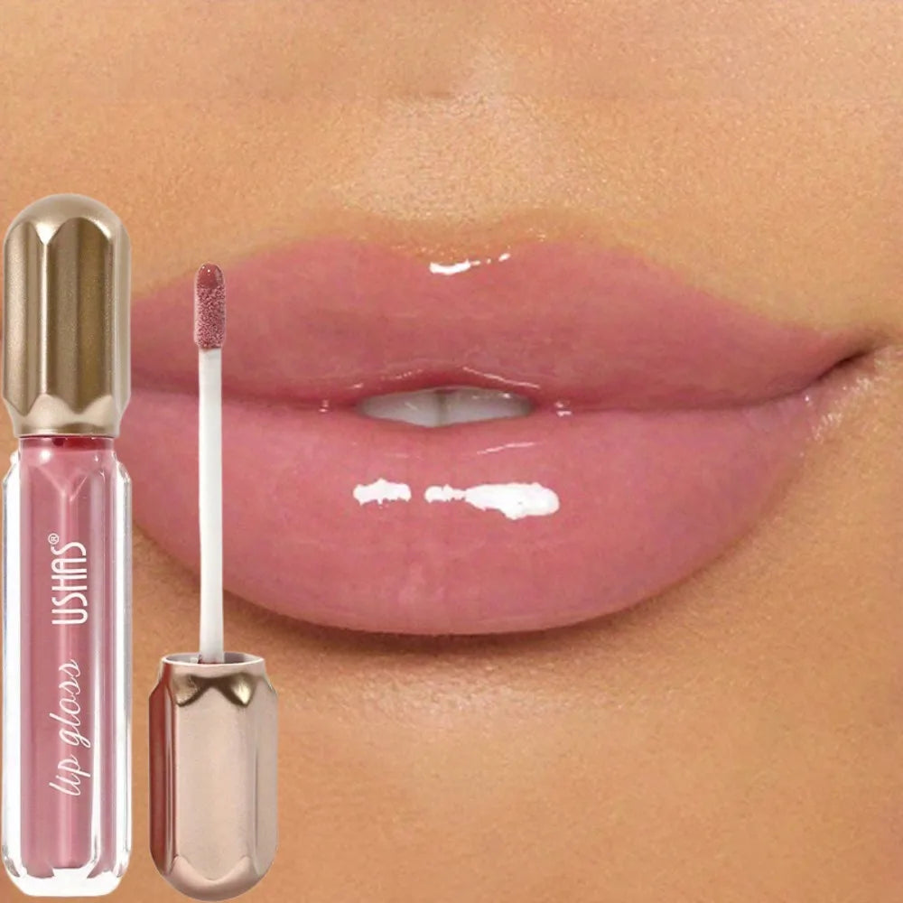 Mirror Pearl Lip Gloss Waterproof Long Lasting Moisturizing Lipstick Shine Glitter Lip Glaze Women Non Stick Cup Lip Tint Makeup