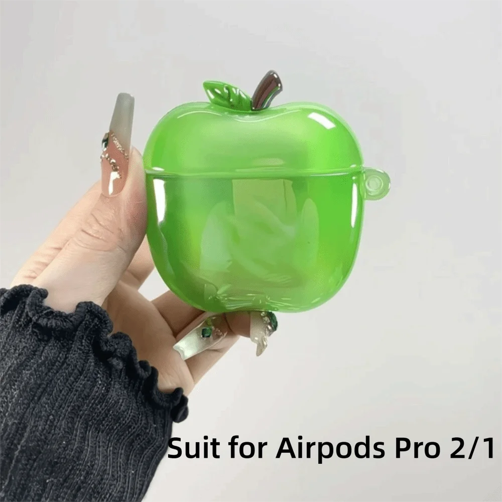 TPU Plating Earphone Case 3D Transparent Anti-Slip Shell Cover Fruit Drop-Proof for AirPods 3/4 / Airpods Pro 2/1