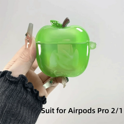 TPU Plating Earphone Case 3D Transparent Anti-Slip Shell Cover Fruit Drop-Proof for AirPods 3/4 / Airpods Pro 2/1