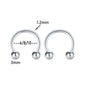 2Pcs Stainless Steel Crystal CZ Tragus Piercing Helix Studs Earrings For Women Girls Hoop Nose Ring Body Piercing Jewelry