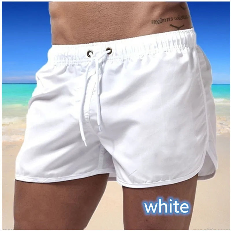 2025 New Summer Men's Swimwear Shorts Brand Beachwear Sexy Swim Trunks Men Swimsuit Low Waist Breathable Beach Wear Surf