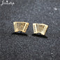 Unique Christmas Earring Stainless Steel YES NO Cactus Footprint Music Stud Earrings for Women Tiny Star Boots Jewelry Girl Gift