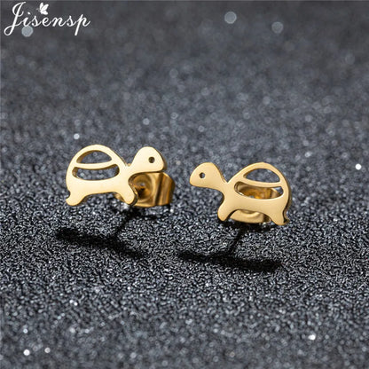 Unique Christmas Earring Stainless Steel YES NO Cactus Footprint Music Stud Earrings for Women Tiny Star Boots Jewelry Girl Gift