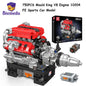 Mould King 10171 LSX454 V8 Engine Motorized Simulation Model Electrically Drive Building Blocks Technical Car Parts Toys Gift