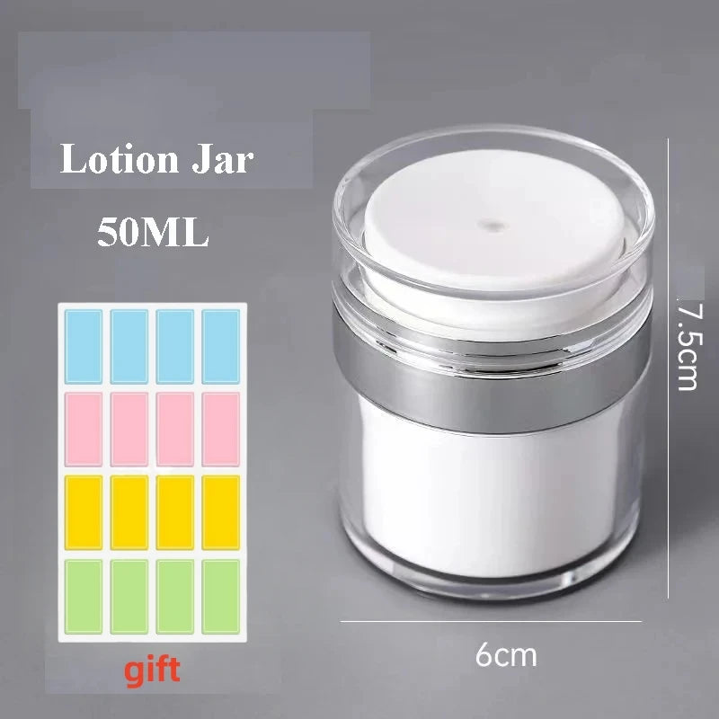 15/30/50ml Cosmetics Empty Airless Pump Jar Refillable Acrylic Cream Vacuum Bottle Portable Size Container of Makeup for Lotion