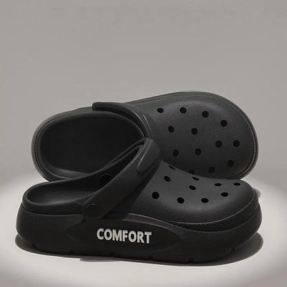 Men's Cut Out Shoes Men's Summer New Women's and Men's Thick-Soled Non-Slip Eva Sandals Boys' Driving Cut Out Slippers