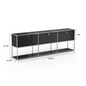 Modern Modular Metal Storage Cabinet Freestanding Sideboard Display Organizer For Living Room Bedroom Entryway Home Furniture