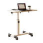 Foldable Standing Desk with Wheels 27.2-35.4" Height Adjustable Mobile Overbed Tables Metal Frame Portable Laptop Desk Bedroom