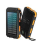 Solar Power Bank 10000mAh Fast Charging Dual USB IP65 Waterproof Shockproof External Charger