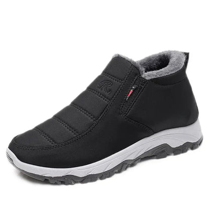 Thickened Fleece Winter Snow Boots Men Women Comfortable Cotton Shoes Anti-Slip Warm Short Boots for Middle-Aged And Elderly