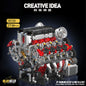 Mould King 10171 LSX454 V8 Engine Motorized Simulation Model Electrically Drive Building Blocks Technical Car Parts Toys Gift