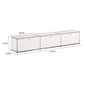 Modern Modular Metal Storage Cabinet Freestanding Sideboard Display Organizer For Living Room Bedroom Entryway Home Furniture