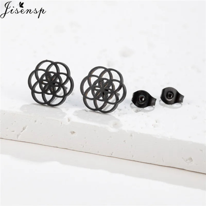 Unique Christmas Earring Stainless Steel YES NO Cactus Footprint Music Stud Earrings for Women Tiny Star Boots Jewelry Girl Gift