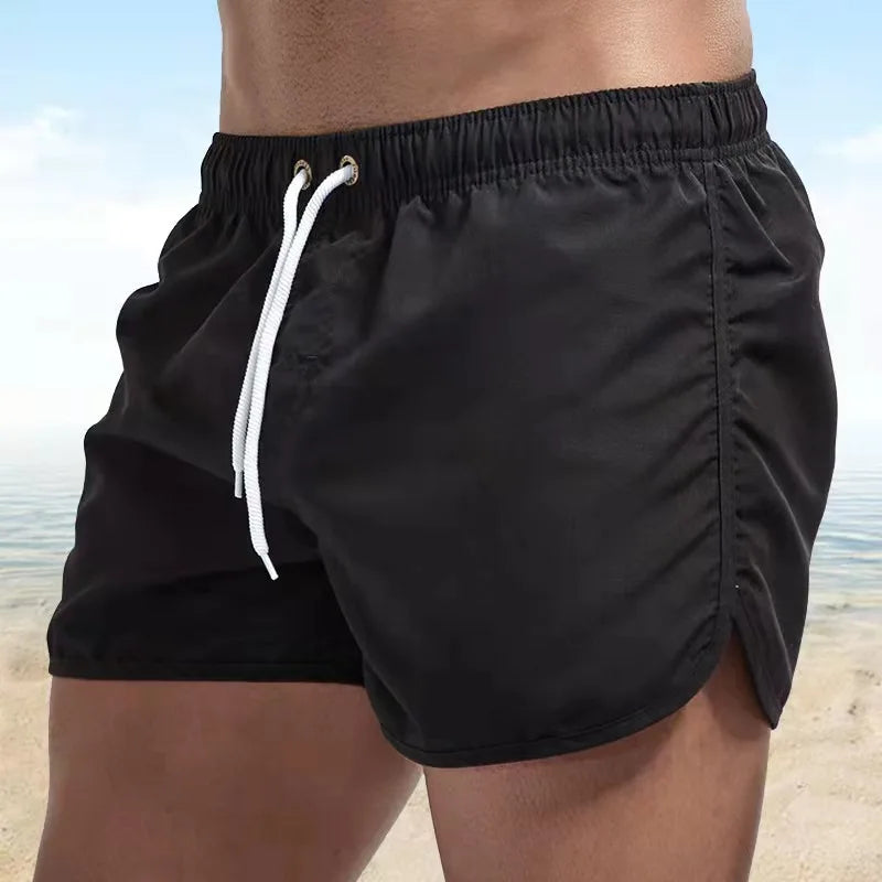 2025 New Summer Men's Swimwear Shorts Brand Beachwear Sexy Swim Trunks Men Swimsuit Low Waist Breathable Beach Wear Surf