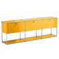 Modern Modular Metal Storage Cabinet Freestanding Sideboard Display Organizer For Living Room Bedroom Entryway Home Furniture