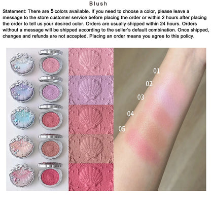 Flower Knows Mermaid Glow Makeup Set Eyeshadow Lip Gloss Blush Pearl Shell Series New Arrival Fantasy Look Gift for Girls