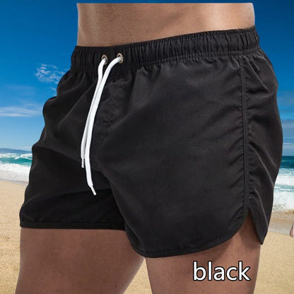 2025 New Summer Men's Swimwear Shorts Brand Beachwear Sexy Swim Trunks Men Swimsuit Low Waist Breathable Beach Wear Surf
