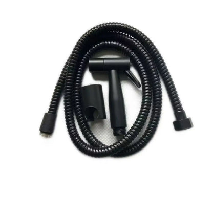 Toilet Bidet Faucet Black Handheld Sprayer Stainless Steel Bathroom Hand Bidet Sprayer Set Hose Toilet Self Cleaning Shower Head