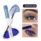 2 in 1 Matte Pink Mascara Eyelashes Blue Green Red Colorful Waterproof Curling Diamond Glitter Mascara Lasting Eye Makeup Tools