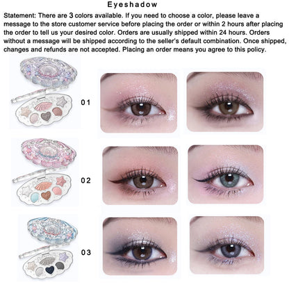 Flower Knows Mermaid Glow Makeup Set Eyeshadow Lip Gloss Blush Pearl Shell Series New Arrival Fantasy Look Gift for Girls