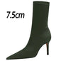 BIGTREE Shoes Women Boots Fashion Ankle Boots Pointed Toe Stretch Boots Autumn Stiletto Socks Boots High Heels Ladies Shoes 2026