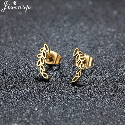 Unique Christmas Earring Stainless Steel YES NO Cactus Footprint Music Stud Earrings for Women Tiny Star Boots Jewelry Girl Gift