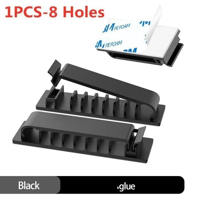 Self-adhesive Cable Organizer Wire Tie Cable Clamp Clips Holder Clamp Management Car GPS Data Decorative Cord Winder Manager