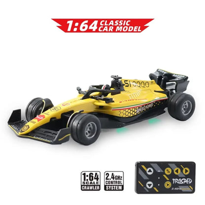 1:64 Rc Car Mini Racing Car 2.4G Alloy High Speed Remote Control Car with Light Adjustable Speed RC Cars Toy for Children Gifts