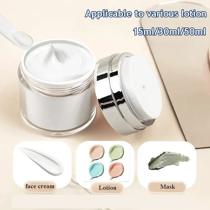 15/30/50ml Cosmetics Empty Airless Pump Jar Refillable Acrylic Cream Vacuum Bottle Portable Size Container of Makeup for Lotion
