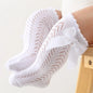 Summer Baby Girls Socks Toddlers Bow Long Sock Kids Knee High Soft Cotton Mesh Spanish Children Breathable Socks For 0-5Years