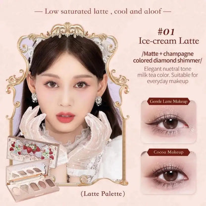 Flower Knows All In One Makeup Set Gift Box Garden Cushion Cream Foundation Matte Blush Long Lasting Velvet Lip Cream With Bag