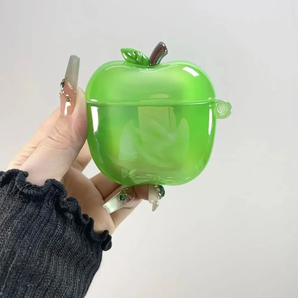 TPU Plating Earphone Case 3D Transparent Anti-Slip Shell Cover Fruit Drop-Proof for AirPods 3/4 / Airpods Pro 2/1
