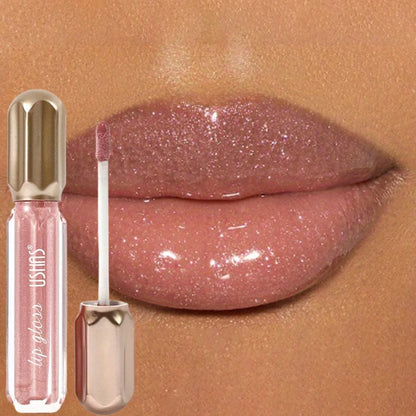 Mirror Pearl Lip Gloss Waterproof Long Lasting Moisturizing Lipstick Shine Glitter Lip Glaze Women Non Stick Cup Lip Tint Makeup