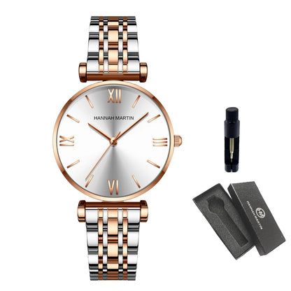 Women Fashion Casual Watches Green Malachite Dial Ladies Japanese Quartz Wristwatch Stainless Steel Strap Waterproof Watches